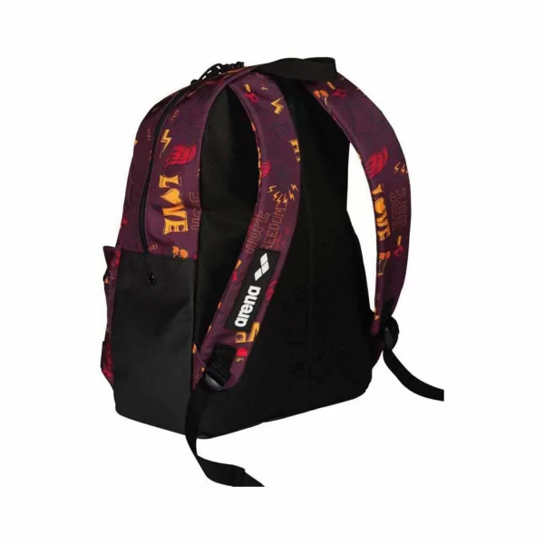 Arena Team 30 Allover Rucksack Bordeaux Rot – Gelb – Rot – Schwarz 3