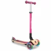 Globber Primo Lights Wood Foldable Tri-Scooter Rosa – Braun – Schwarz 10