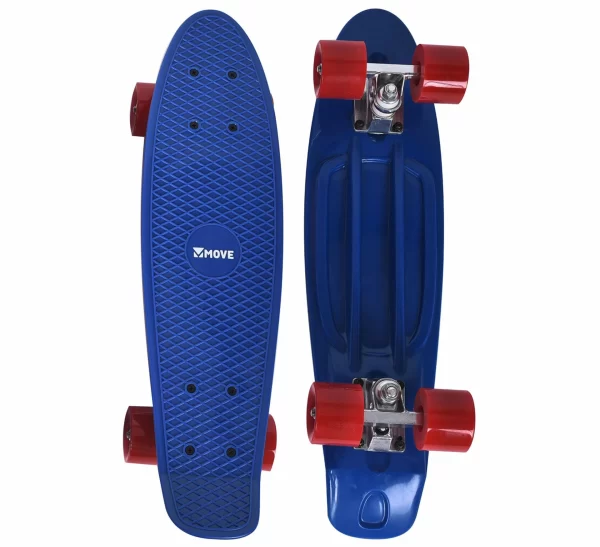Move Old Skool Retro 22″ Cruiser Skateboard Blau 1