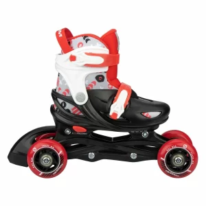 Nijdam 3-in-1 Street Shift Skate Kinder (verstellbar) Schwarz – Rot – Grau 15