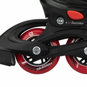 Nijdam 3-in-1 Street Shift Skate Kinder (verstellbar) Schwarz – Rot – Grau 23