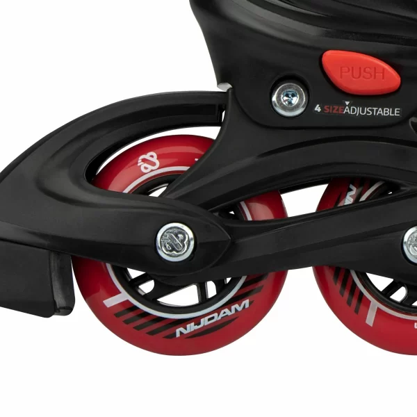 Nijdam 3-in-1 Street Shift Skate Kinder (verstellbar) Schwarz – Rot – Grau 7