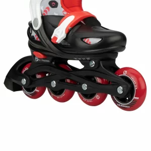 Nijdam 3-in-1 Street Shift Skate Kinder (verstellbar) Schwarz – Rot – Grau 25