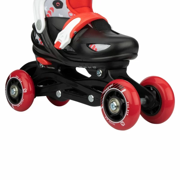 Nijdam 3-in-1 Street Shift Skate Kinder (verstellbar) Schwarz – Rot – Grau 9