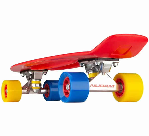 Nijdam FlipGrip Sunset Cruiser Skateboard Rot – Blau – Gelb 4