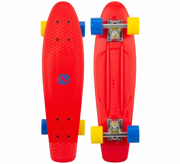 Nijdam FlipGrip Sunset Cruiser Skateboard Rot – Blau – Gelb 1