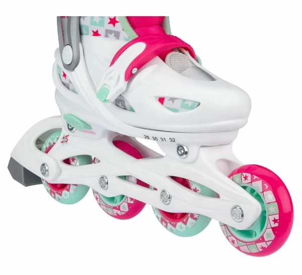 Nijdam Sk8 Star Skate Kinder Rosa – Mint Grün – Grau – Weiß 4