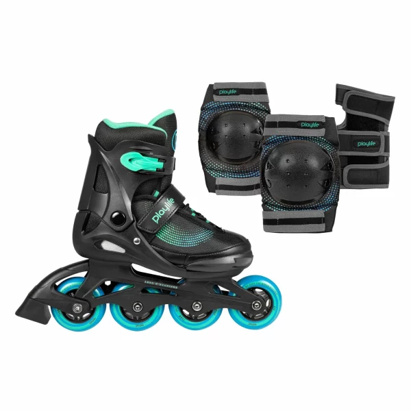 Playlife Joker Yellow Glow Skate Combo Kinder (verstellbar) Schwarz – Blau 1