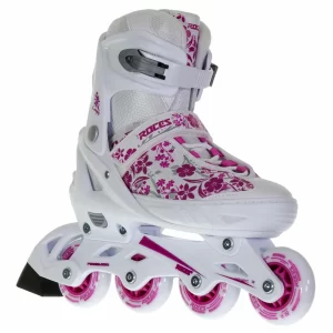 Roces Compy 8.0 Girl (verstellbar) Weiß – Rosa 7