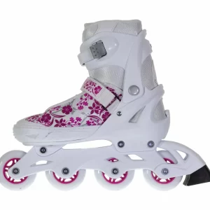 Roces Compy 8.0 Girl (verstellbar) Weiß – Rosa 9
