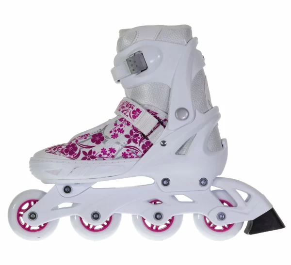 Roces Compy 8.0 Girl (verstellbar) Weiß – Rosa 4