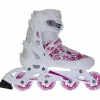 Roces Compy 8.0 Girl (verstellbar) Weiß – Rosa 17