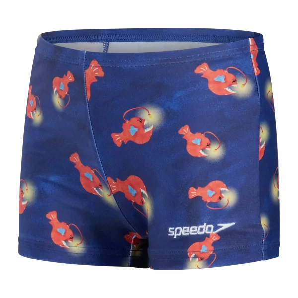 Speedo Digital Allover Jammer Schwimmshort Jungen Blauw – Oranje 6