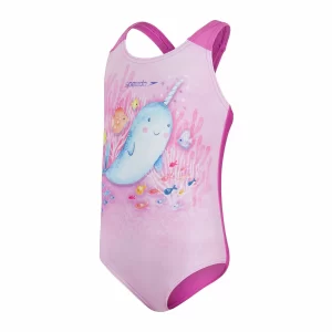 Speedo Digital Placement Racerback Badeanzug Mädchen Rosa 15