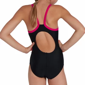 Speedo Dive Thinstrap Muscleback Badeanzug Mädchen Schwarz – Rosa – Orange 9