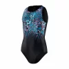 Speedo ECO Placement Hydrasuit Badeanzug Mädchen Blau – Schwarz – Rosa 17