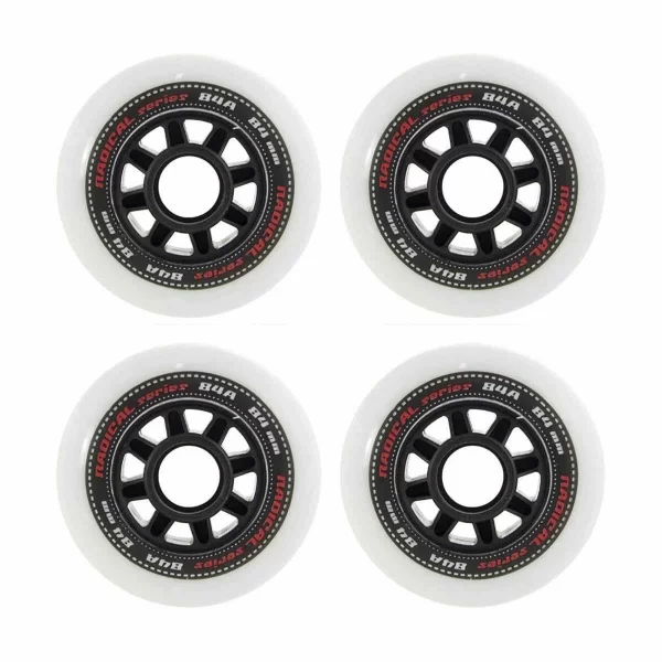 Tempish Radical 84mm Räder (4-pack) Weiß – Schwarz – Rot 3